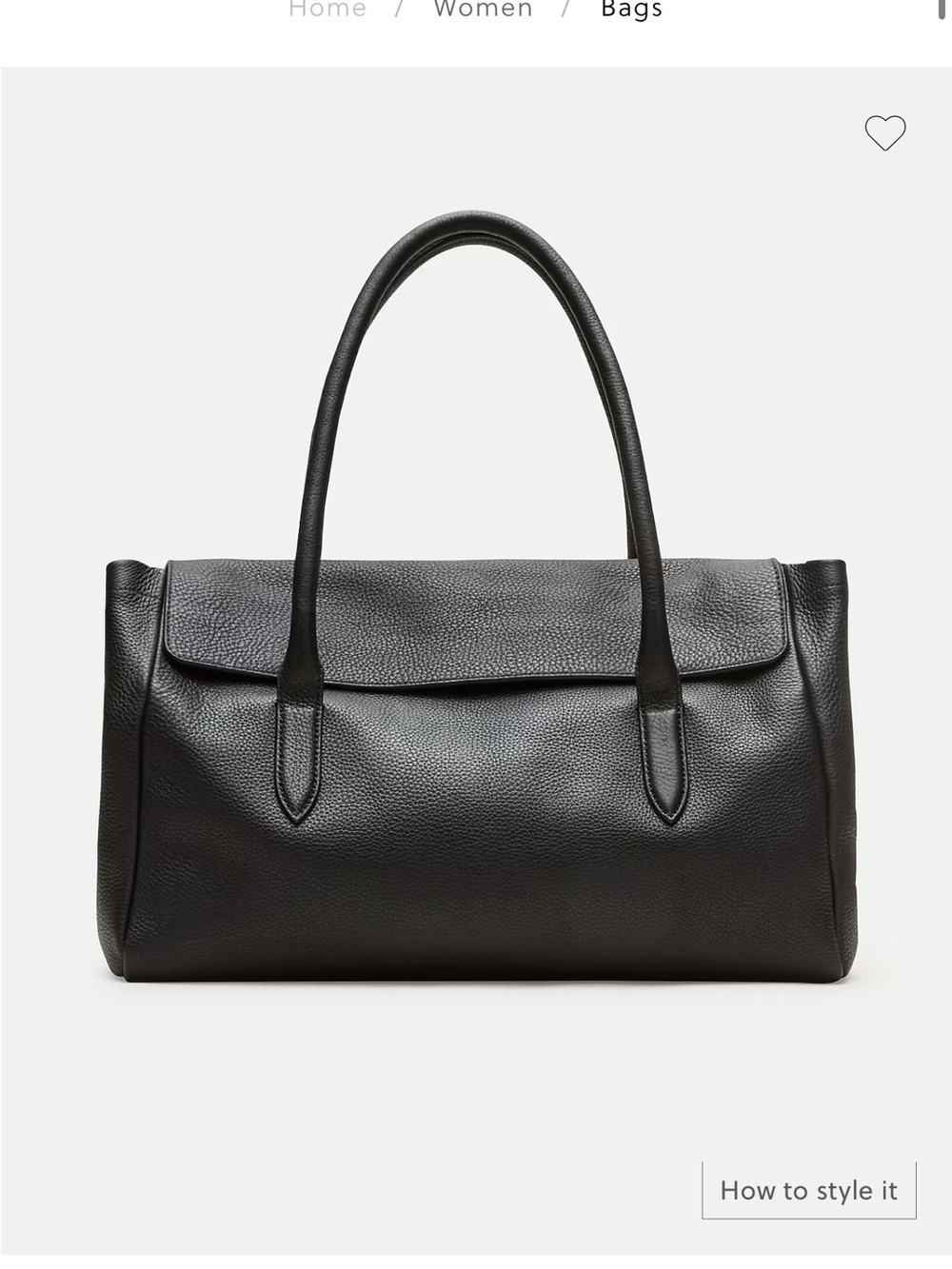 Jcrew Berkeley leather flare shoulder bag